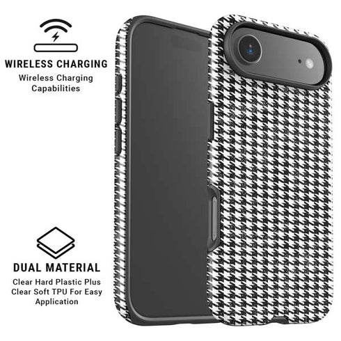 Houndstooth Black/White iPhone 17 Air Magsafe Impact Case
