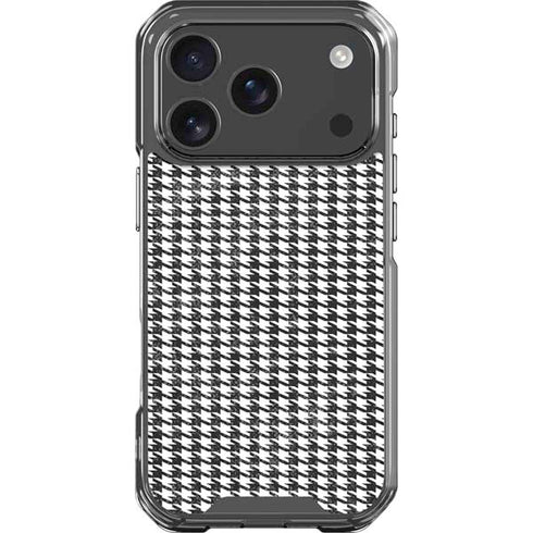 Houndstooth Black/White iPhone 17 Pro Clear Case