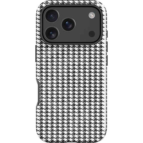 Houndstooth Black/White iPhone 17 Pro Impact Case