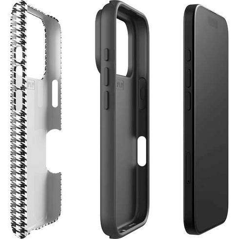 Houndstooth Black/White iPhone 17 Pro Impact Case