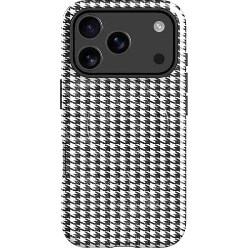 Houndstooth Black/White iPhone 17 Pro Magsafe Impact Case