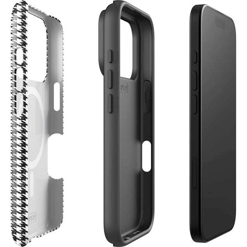 Houndstooth Black/White iPhone 17 Pro Magsafe Impact Case