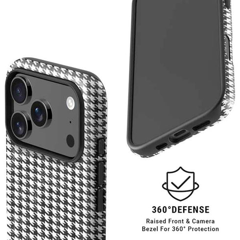 Houndstooth Black/White iPhone 17 Pro Magsafe Impact Case