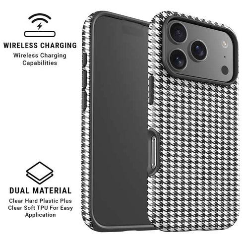 Houndstooth Black/White iPhone 17 Pro Magsafe Impact Case