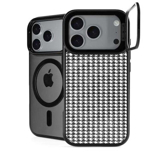 Houndstooth Black/White iPhone 18 Pro Kickstand Case