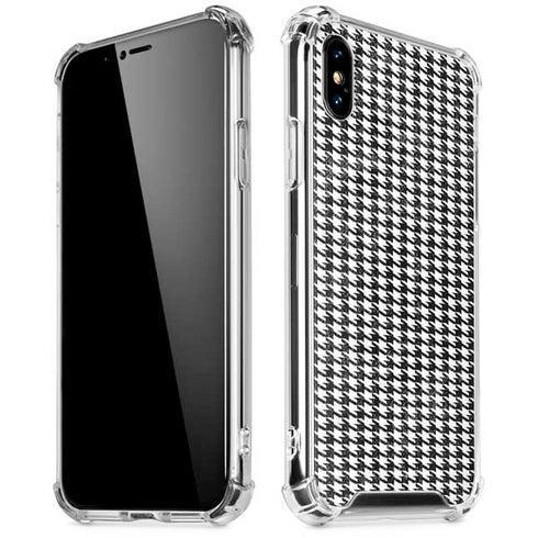 Houndstooth Black/White iPhone X/XS Clear Case