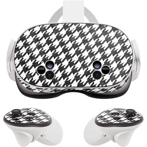 Houndstooth Black/White Meta Quest 3S Skin