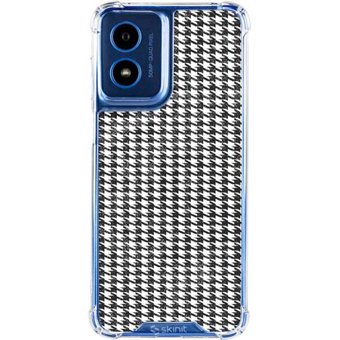 Houndstooth Black/White Moto G 5G (2024) Clear Case
