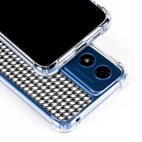 Houndstooth Black/White Moto G 5G (2024) Clear Case