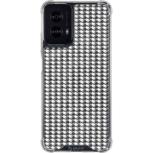 Houndstooth Black/White Moto G Power 5G (2024) Clear Case