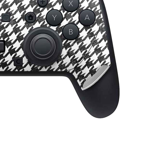 Houndstooth Black/White Nintendo Switch 2 (2025) Pro Controller Skin