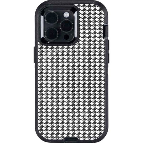 Houndstooth Black/White Otterbox Defender iPhone Skin