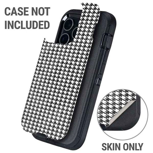 Houndstooth Black/White Otterbox Defender iPhone Skin