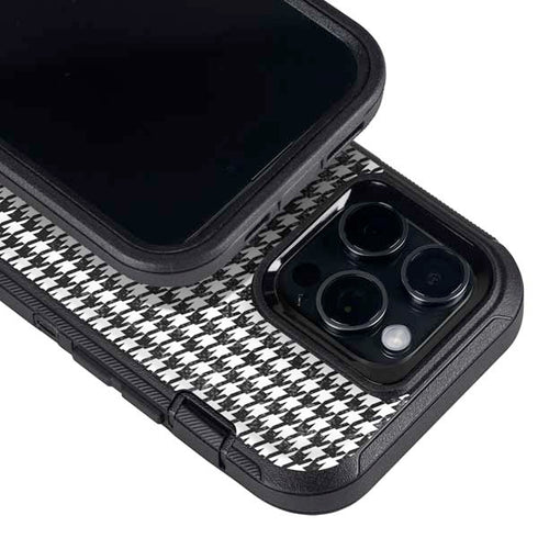 Houndstooth Black/White Otterbox Defender iPhone Skin