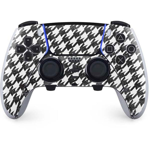 Houndstooth Black/White PS5 DualSense Edge Pro Controller Skin