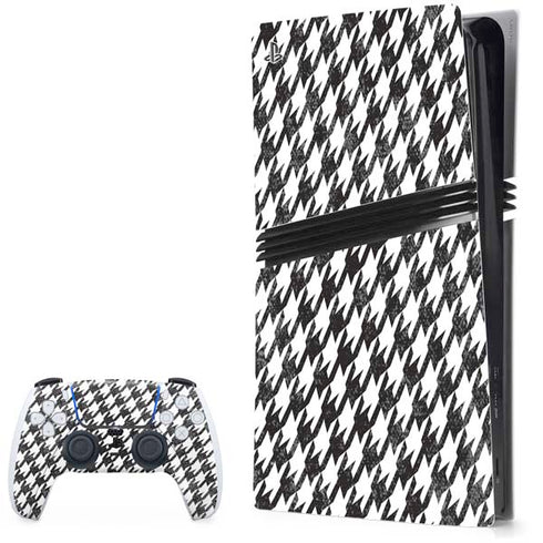 Houndstooth Black/White PS5 Pro Bundle Skin