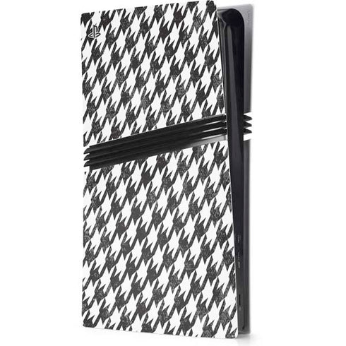 Houndstooth Black/White PS5 Pro Console Skin