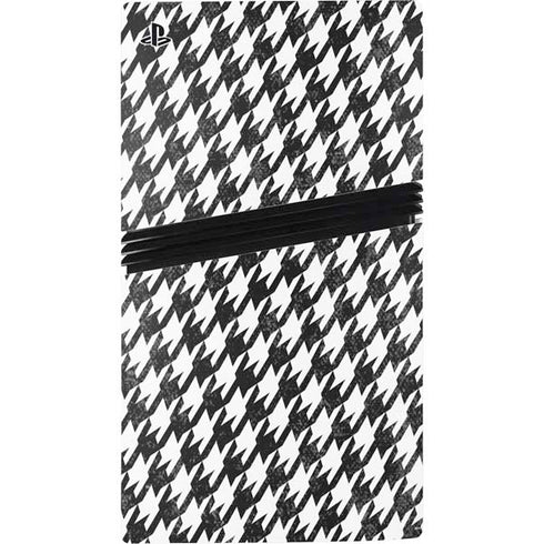 Houndstooth Black/White PS5 Pro Disk Bundle Skin