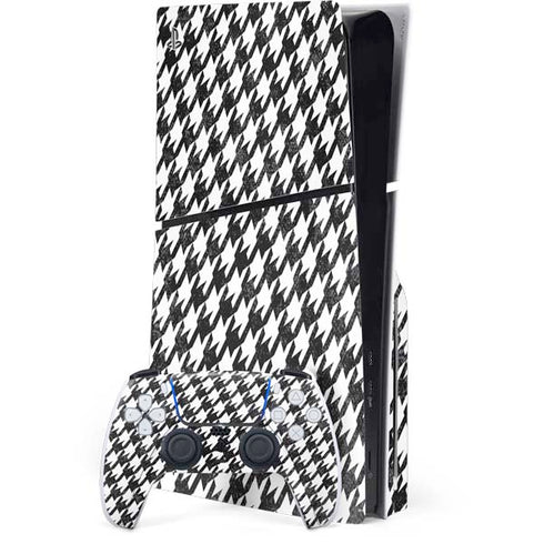 Houndstooth Black/White PlayStation PS5 Skins