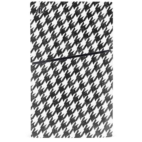 Houndstooth Black/White PS5 Slim Digital Edition Console Skin