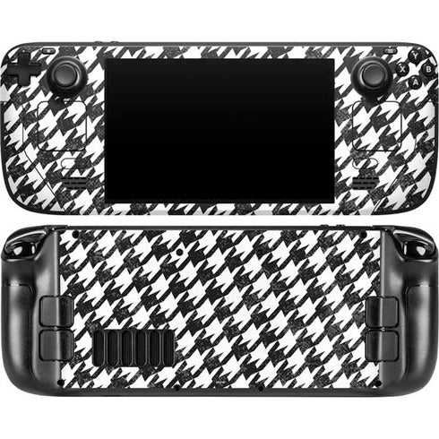 Houndstooth Black/White Steam Deck Handheld Gaming Computer OLED Skin