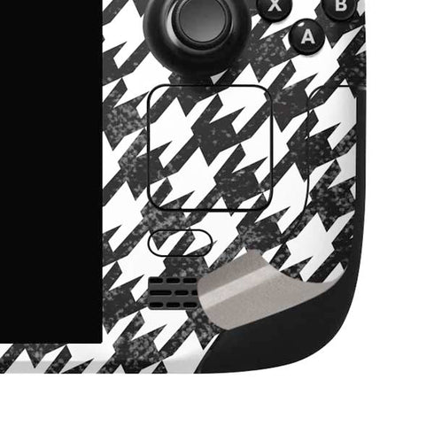 Houndstooth Black/White Steam Deck Handheld Gaming Computer OLED Skin