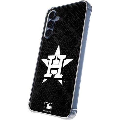 MLB Houston Astros Dark Wash Galaxy A55 5G Clear Case