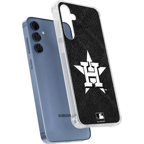 MLB Houston Astros Dark Wash Galaxy A55 5G Clear Case