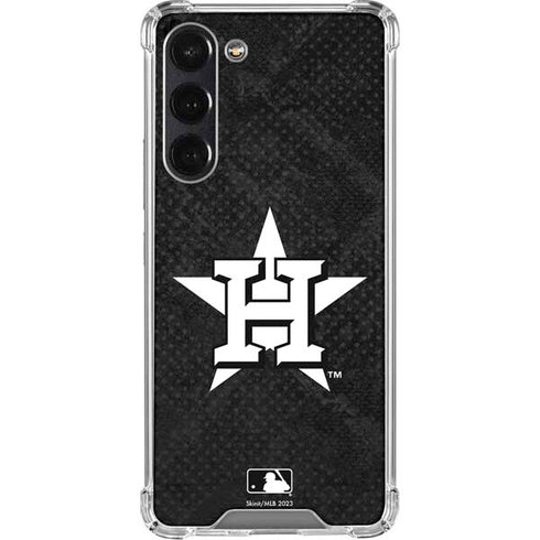 MLB Houston Astros Dark Wash Galaxy S24 FE Clear Case