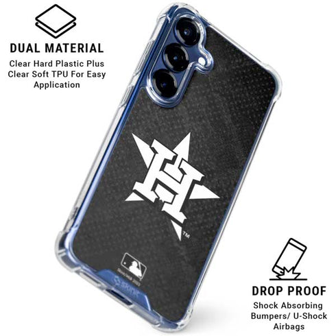 MLB Houston Astros Dark Wash Galaxy S25 FE Clear Case