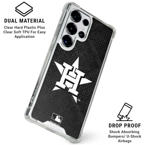 MLB Houston Astros Dark Wash Galaxy S26 Ultra Clear Case