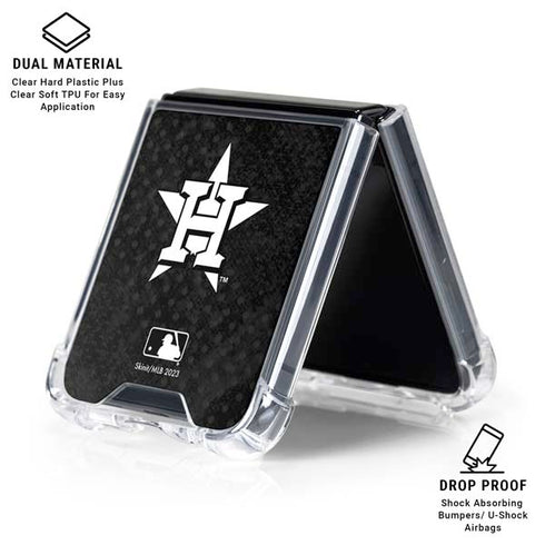 MLB Houston Astros Dark Wash Galaxy Z Flip7 Clear Case