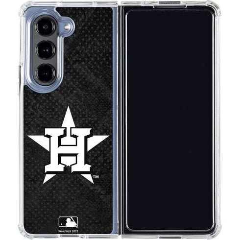 MLB Houston Astros Dark Wash Galaxy Z Fold5 5G Clear Case