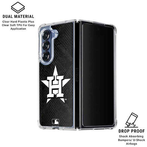 MLB Houston Astros Dark Wash Galaxy Z Fold7 Clear Case