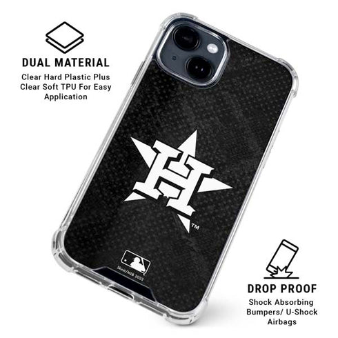 MLB Houston Astros Dark Wash iPhone 15 Clear Case