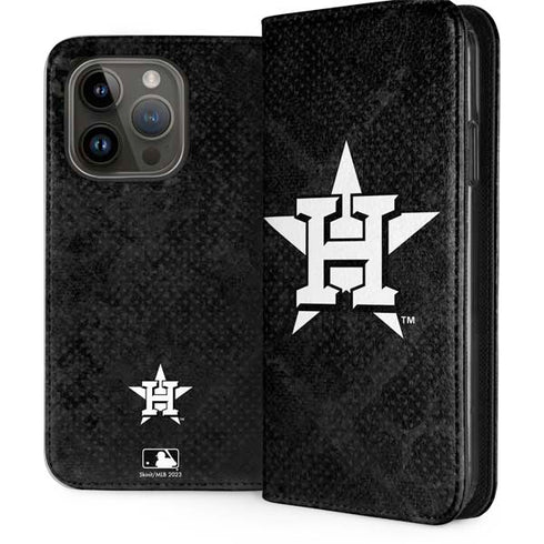 MLB Houston Astros Dark Wash iPhone 15 Pro Folio Case