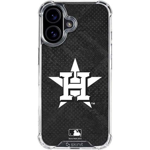 MLB Houston Astros Dark Wash iPhone 16 Plus Clear Case