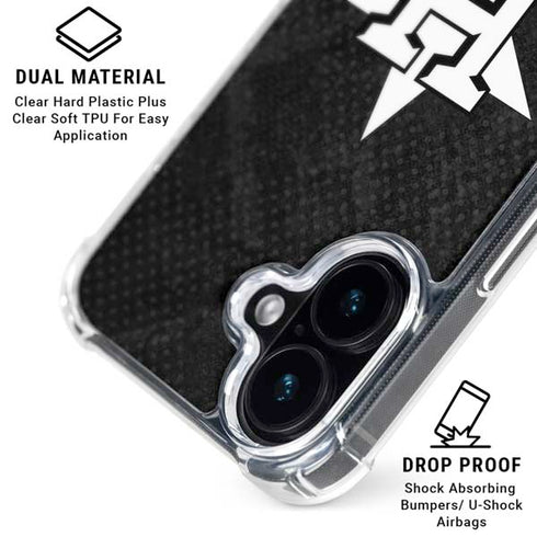 MLB Houston Astros Dark Wash iPhone 16 Plus Clear Case