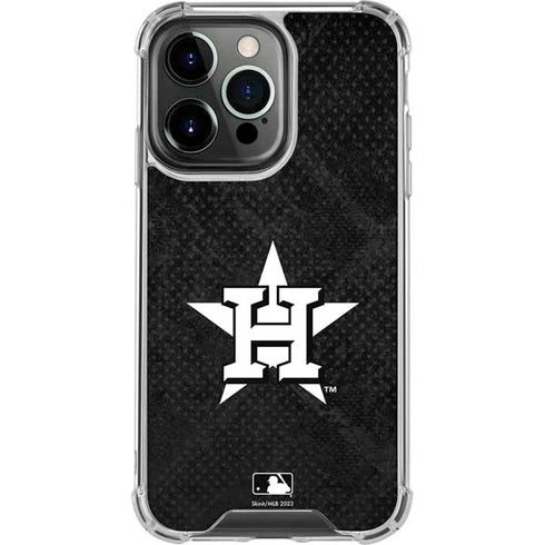 MLB Houston Astros Dark Wash iPhone 16 Pro Clear Case