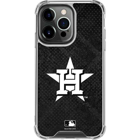 MLB Houston Astros Dark Wash iPhone 16 Pro Max Clear Case