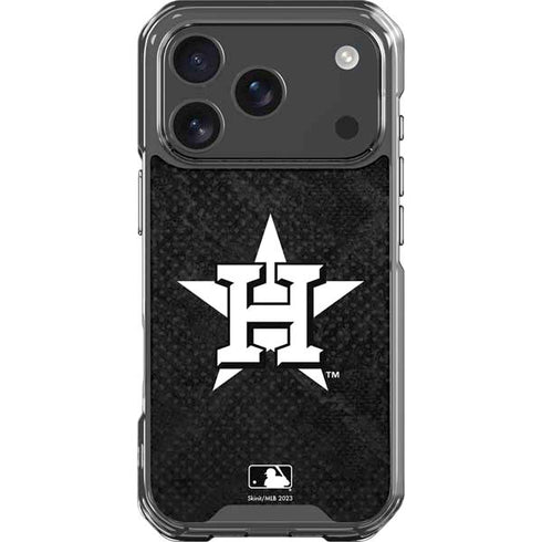 MLB Houston Astros Dark Wash iPhone 18 Pro Clear Case