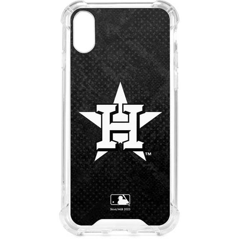 MLB Houston Astros Dark Wash iPhone XS Clear Case
