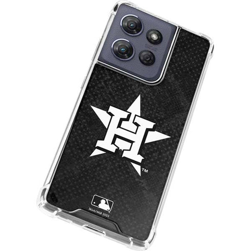 MLB Houston Astros Dark Wash Moto G 5G (2025) Clear Case