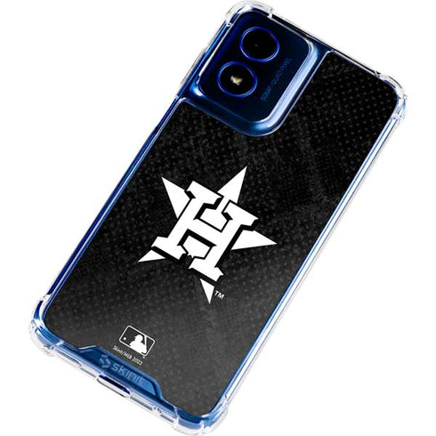 MLB Houston Astros Dark Wash Moto G Play 4G (2024) Clear Case