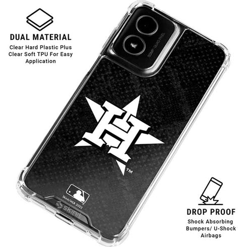 MLB Houston Astros Dark Wash Moto G Power 5G (2024) Clear Case