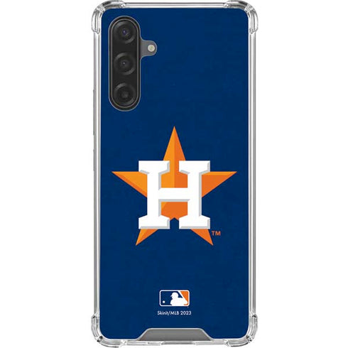 MLB Houston Astros Distressed Galaxy A17 Clear Case