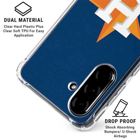 MLB Houston Astros Distressed Galaxy A36 5G Clear Case