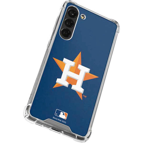MLB Houston Astros Distressed Galaxy S24 FE Clear Case