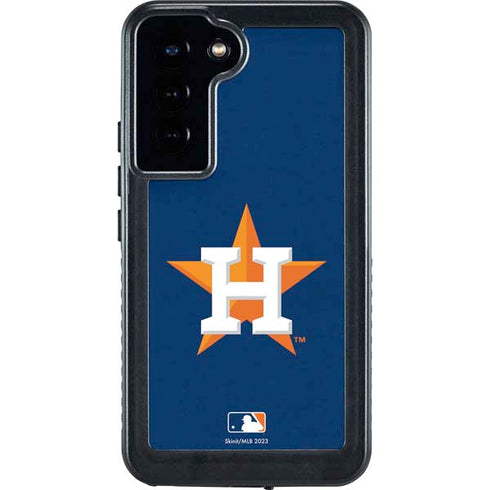 MLB Houston Astros Distressed Galaxy S24 Plus Waterproof Case