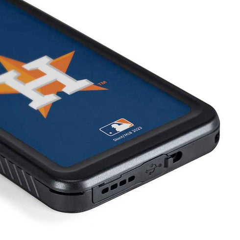 MLB Houston Astros Distressed Galaxy S24 Plus Waterproof Case